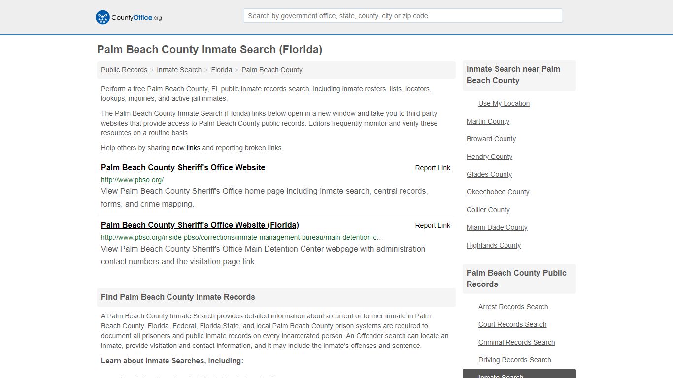 Inmate Search - Palm Beach County, FL (Inmate Rosters ...